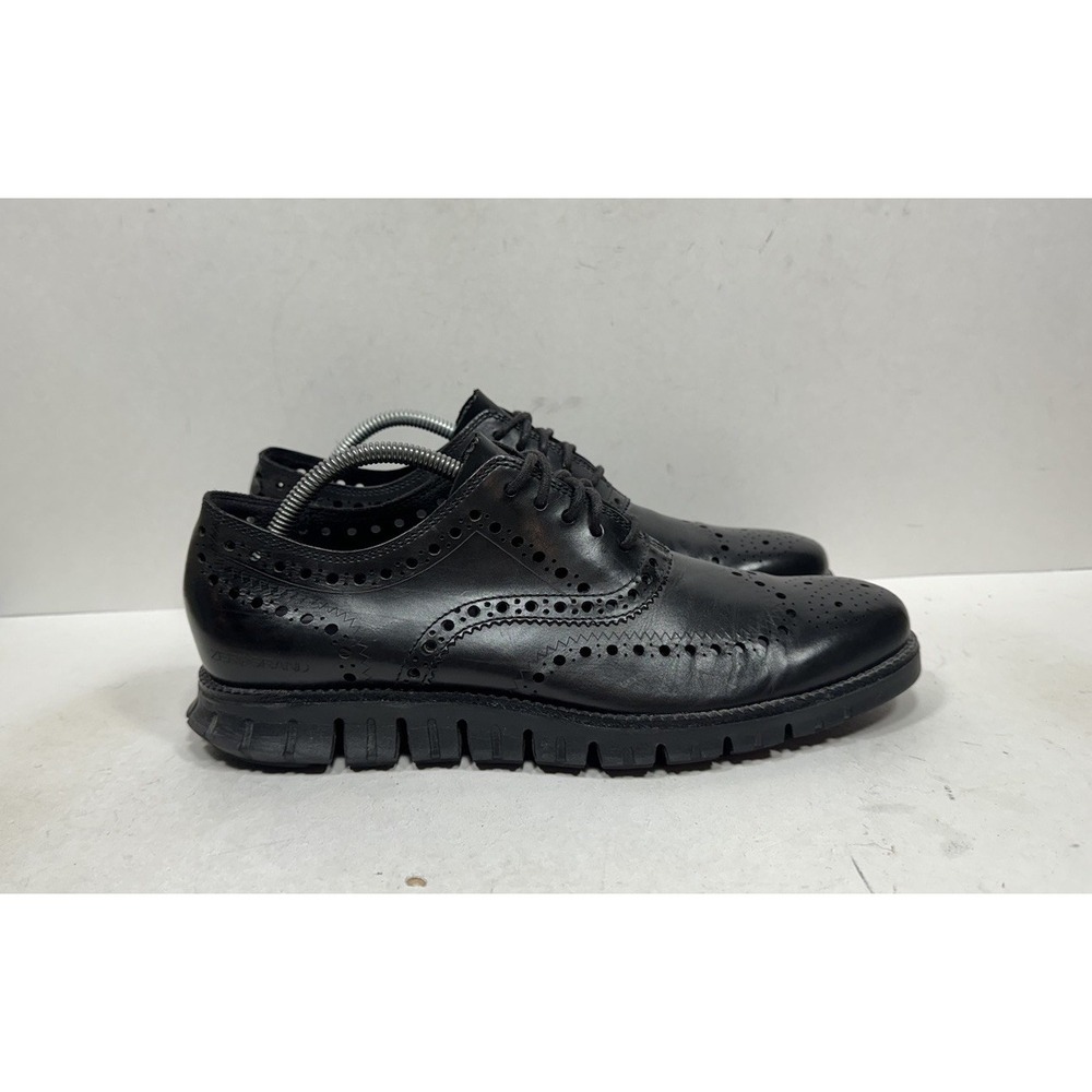 Cole Haan ZeroGrand Wingtip Men's 9.5 Oxford Black Periscope C14026 Triple Black